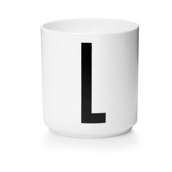 Tazza in porcellana bianca Personal L A-Z - Design Letters