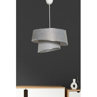 Lampadario grigio/argentato con paralume in tessuto ø 32 cm Barette – Opviq lights