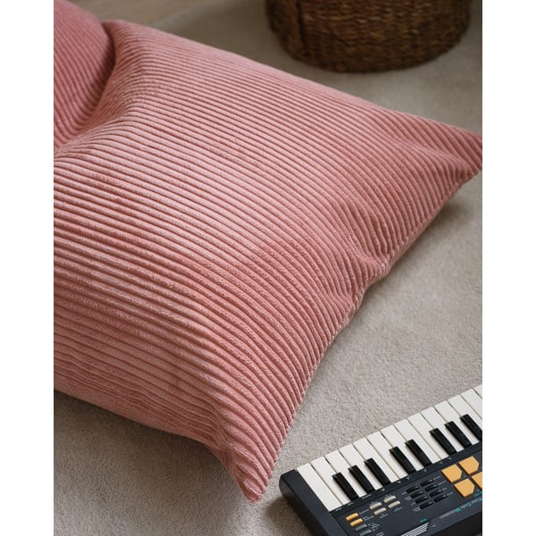 Pouf a sacco per bambini rosa con rivestimento in velluto a coste Big Lounger – Wigiwama-image-3