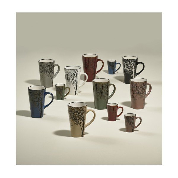 Set di 4 tazze da espresso in gres blu da 100 ml Hela - Villa Collection-image-1