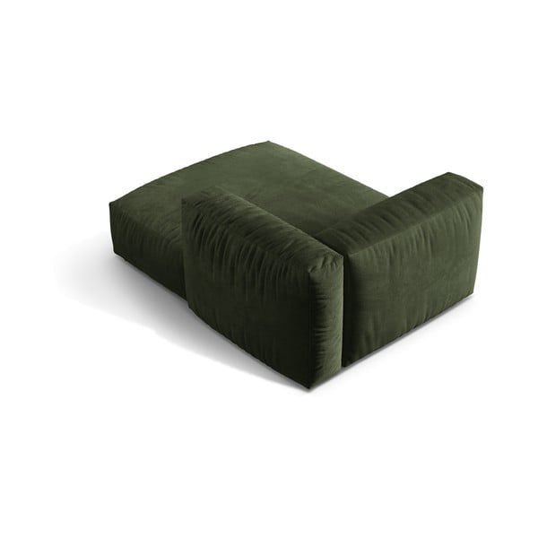 Parte divano componibile verde (con penisola a destra) con rivestimento in velluto Martina – Micadoni -image-2