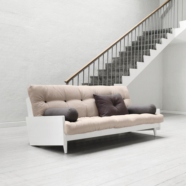 Rozkládací pohovka Karup Indie White/Vision/Gris