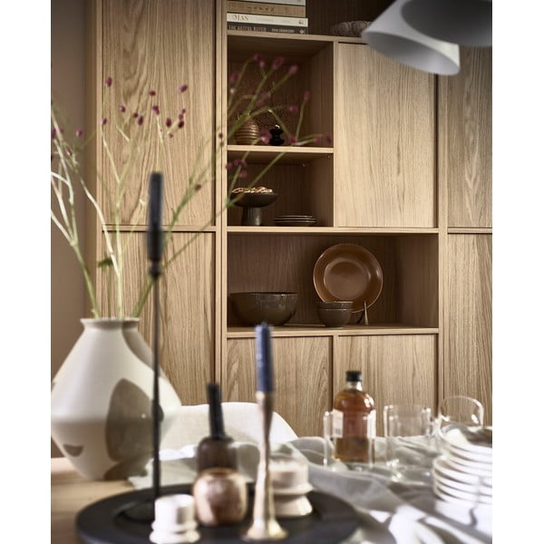 Parete attrezzata modulare in rovere naturale 217x243 cm Modulair - vtwonen-image-2