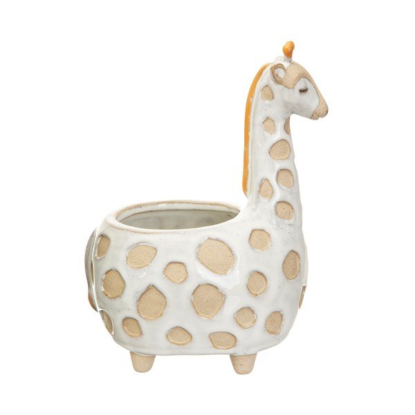 Vaso bianco e beige , ø 7,5 cm Gina Giraffe - Sass & Belle-image-3