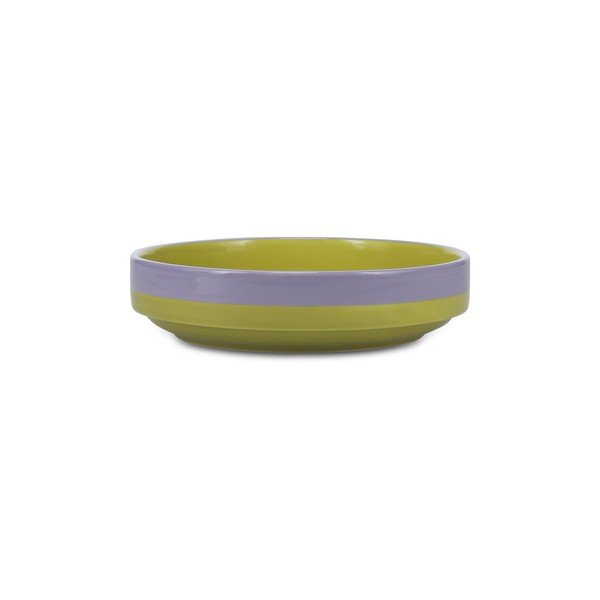Piatto fondo verde/viola in gres ø 21 cm Duo – ONA-image-2