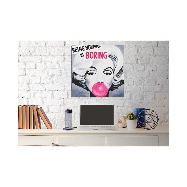 Pittura murale su tela Pop Art, 45 x 45 cm - Wallity-image-1