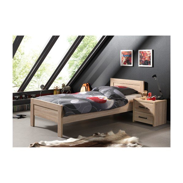 Comodino marrone , larghezza 50 cm Aline - Vipack-image-1