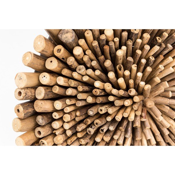 Decorazione da parete in teak Bee, ⌀ 70 cm Teak - WOOX LIVING-image-1