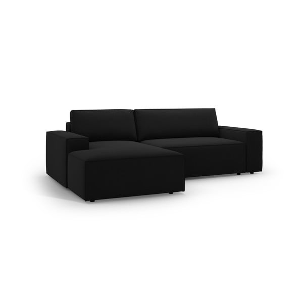Divano letto nero ad angolo (angolo sinistro) Jodie - Micadoni Home-image-2