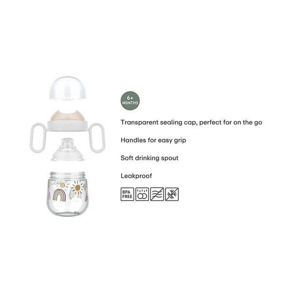 Tazza per bambini beige in plastica 200 ml Sunshine & Rainbow – Mepal-image-4