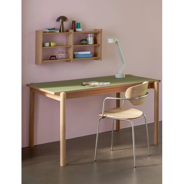 Sedia da pranzo di colore naturale in metallo con braccioli/impilabile Arch – Hübsch-image-2