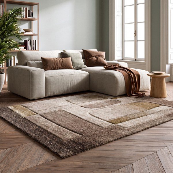 Tappeto marrone/beige 200x285 cm Teva – Universal-image-1