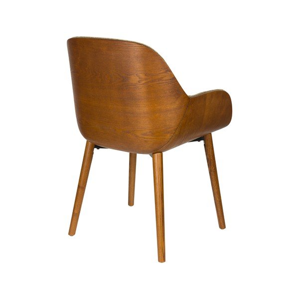 Sedia da pranzo verde in imbottito con braccioli Taylor – Dutchbone-image-4