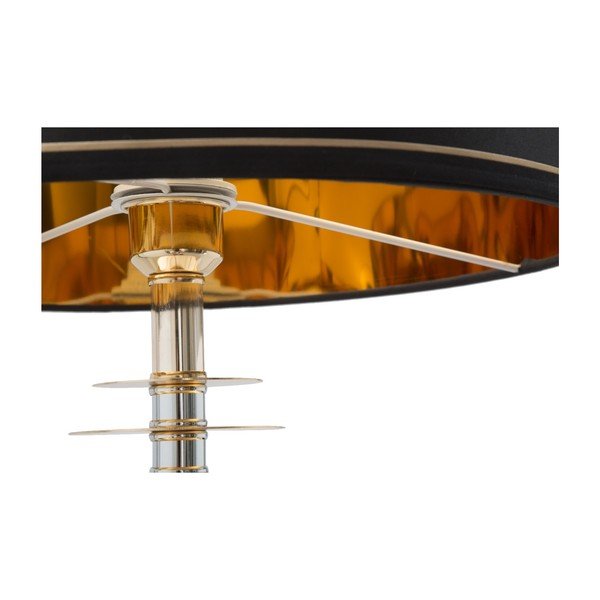 Lampada da terra nera con design Terra dorato - Mauro Ferretti-image-3