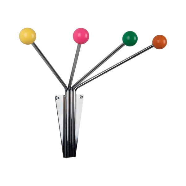 Appendiabiti da parete in metallo color argento Neptune - PT LIVING-image-2