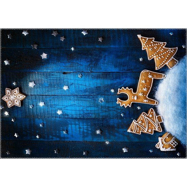 Koberec Vitaus Christmas Period Blue Sky Cookies, 50 x 80 cm