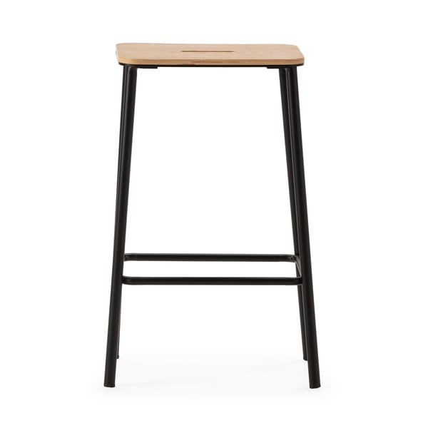 Set di sedie da bar nera 2 pz (altezza della seduta 65 cm) Abba – Marckeric-image-3