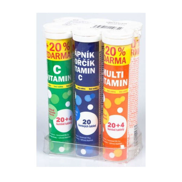 Set di vitamine frizzanti in 6 tubi Maxi, 20 pezzi/tubo Vita - Unknown