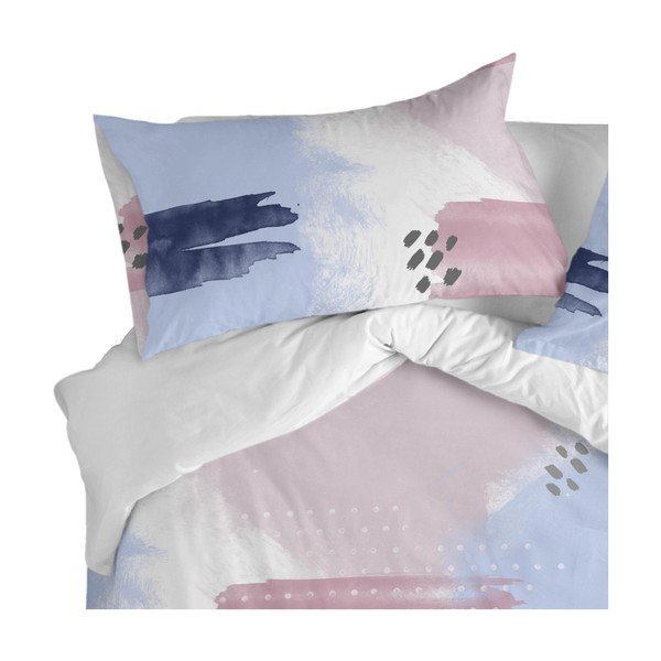 Set di 2 federe in cotone, 50 x 75 cm Tempera - Blanc-image-1