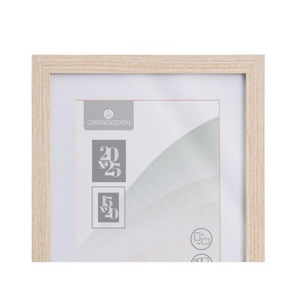 Cornice di colore naturale verticale con sostegno/da appendere 22,5x28 cm Sencillo – Casa Selección-image-2
