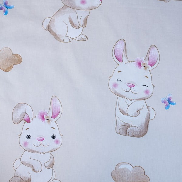 Set copripiumino e federa da bambini giallo in cotone per culla 100x135 cm Bunny "Star" – Jerry Fabrics-image-4