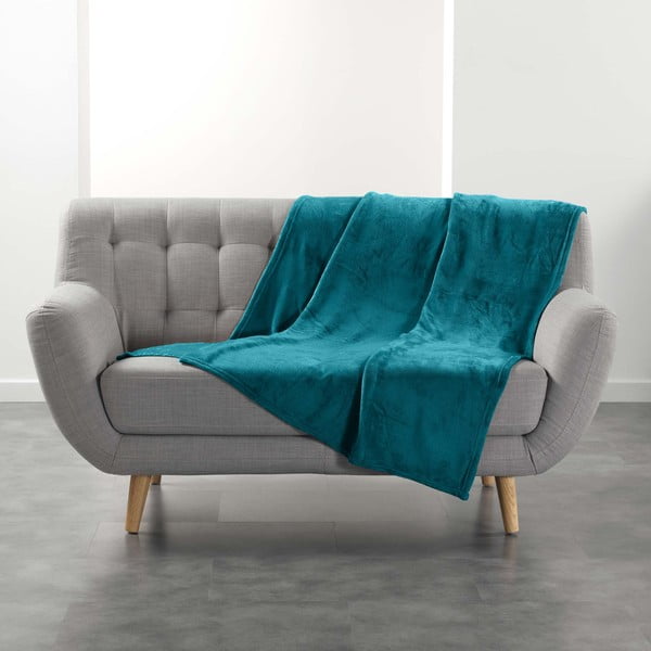 Coperta blu in microflanella 125x150 cm Flanou – douceur d'intérieur
