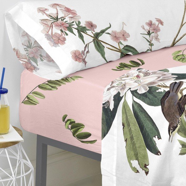 Lenzuolo di cotone Basic , 90 x 200 cm Blooming - Happy Friday-image-4