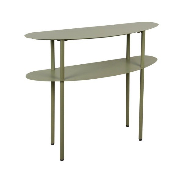 Tavolo consolle verde in metallo 28x90 cm Riqueza – Leitmotiv
