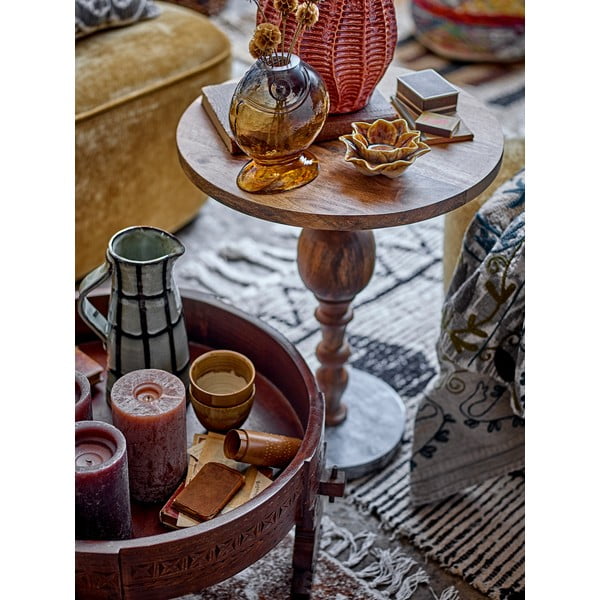 Sgabello beige-marrone scuro Paloma - Bloomingville-image-3