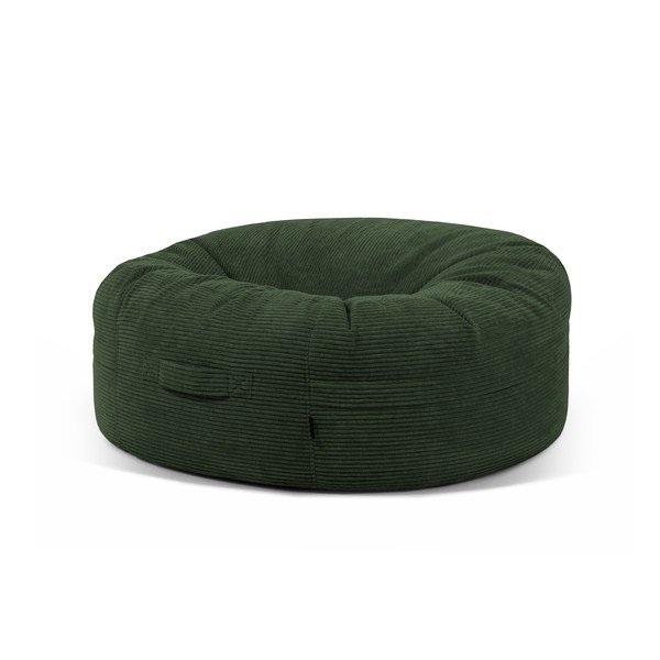 Puof a sacco verde con rivestimento in velluto a coste Roll 135 – SLOWDOWN