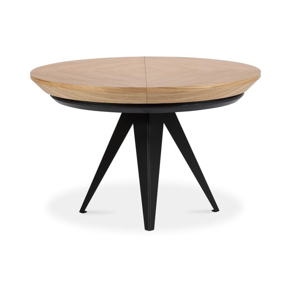 Tavolo da pranzo rotondo con piano effetto rovere allungabile con estensione ø 120 cm Magnus – Windsor & Co Sofas-image-4