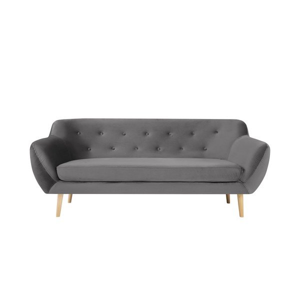 Divano a tre posti grigio Amelie - Mazzini Sofas