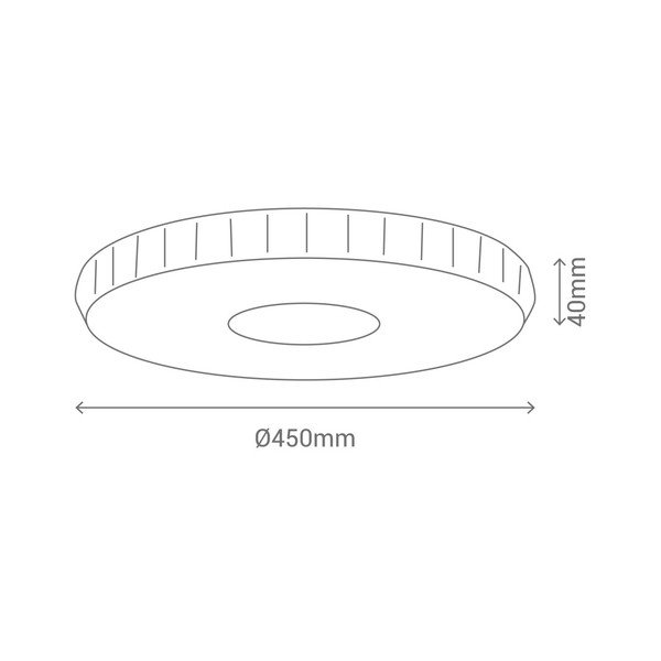 Lampada da soffitto rotonda Stern, ø 45 cm - SULION-image-1