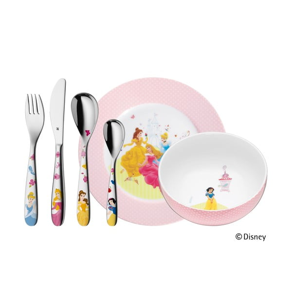 Set di 6 pezzi di posate e stoviglie in acciaio inox Princess per bambini Disney Princess - WMF