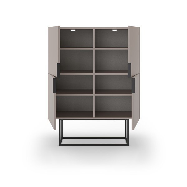 Armadietto grigio/beige 100x130 cm Titan – Marckeric-image-4