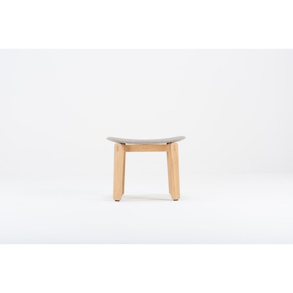 Pouf in rovere grigio Nora - Gazzda-image-3