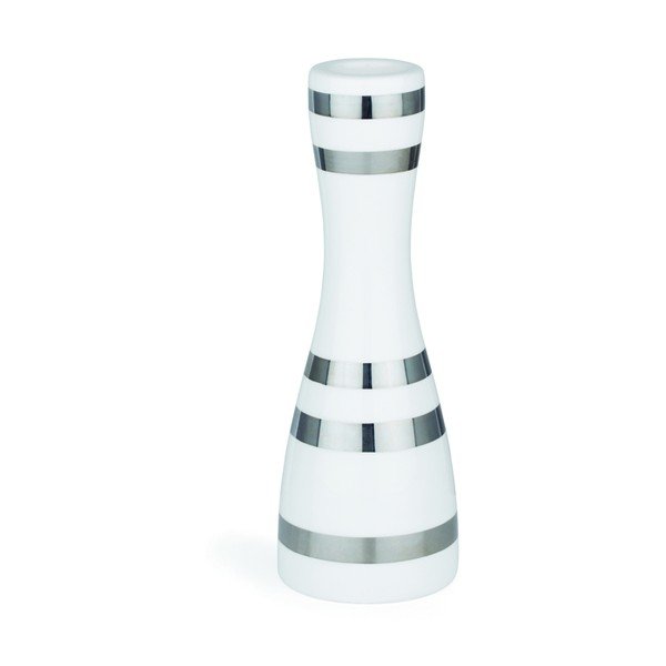 Candeliere in gres bianco con dettagli in argento Omaggio, altezza 16 cm - Kähler Design
