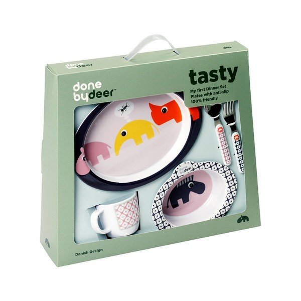 Jídelní dětský set Zoopreme, růžový