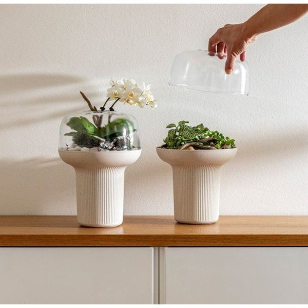 Vaso per fiori in plastica ø 19 cm Humidarium – Plastia-image-1