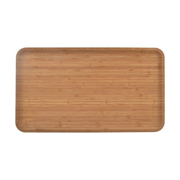 Vassoio da portata marrone in legno di bambù , 25 x 44 cm - Orion-image-2
