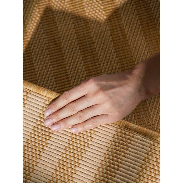 Tappeto da interno/esterno giallo ocra/color crema 160x230 cm Haringey Linley – Ted Baker-image-4