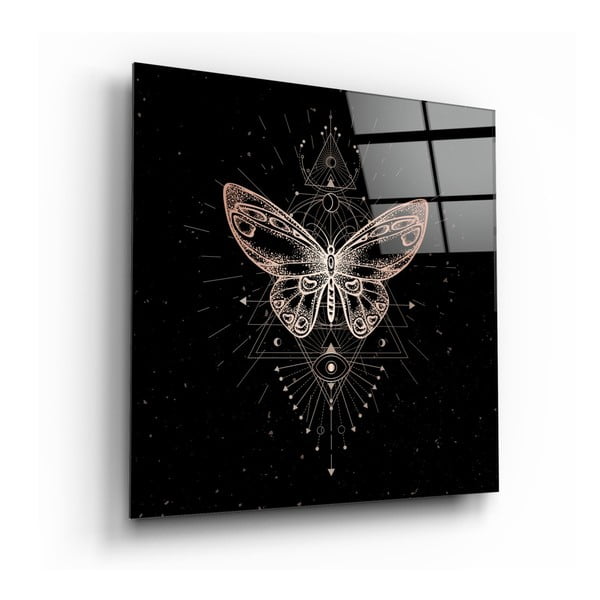 Pittura su vetro Butterfly, 40 x 40 cm Da Vinci Style - Insigne