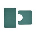 Set di tappetini per il bagno verdi in memory foam 2 pz per WC 50x80 cm Anti-Bacterial – Catherine Lansfield