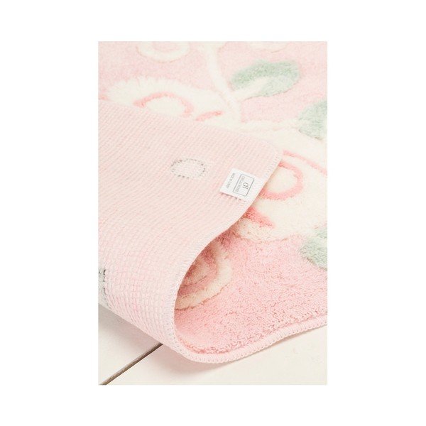 Set di 3 tappeti da bagno rosa Jardin - Foutastic-image-1