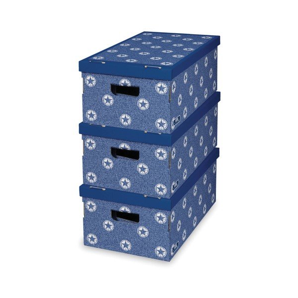 Set di 3 scatole portaoggetti Star, 29 x 52 cm - Domopak