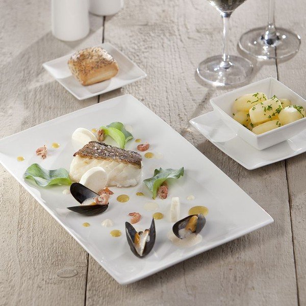 Vassoio in porcellana 13x24 cm Squito – BonBistro-image-1