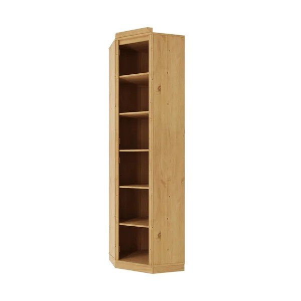 Libreria colore naturale chiaro in pino massiccio 85x219x56 cm Anita – Støraa-image-3