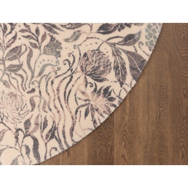 Tappeto rotondo beige in lana ø 160 cm Fiorena – Agnella-image-4
