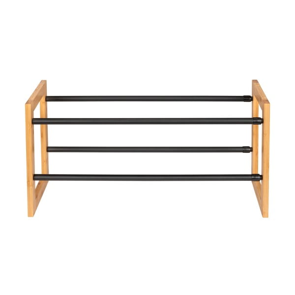 Scarpiera telescopica in metallo in colore nero-naturale Ecori - Wenko-image-2