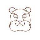 Gancio da parete in rame Hippo - Metaltex
